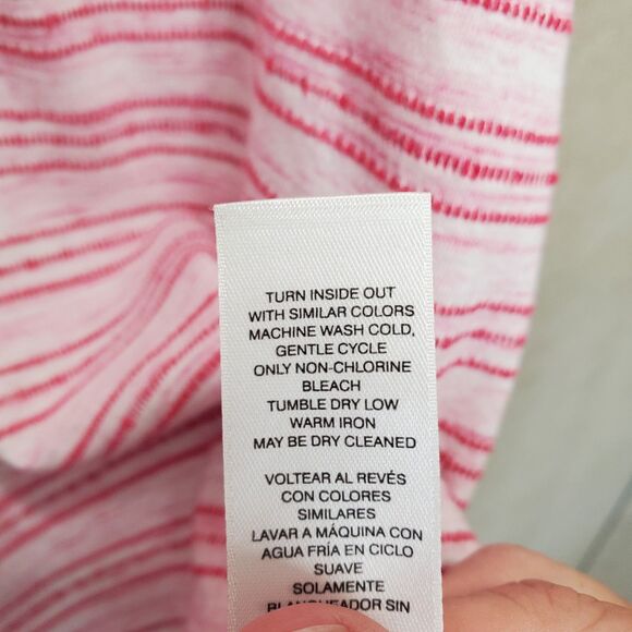 Chico's Cotton Blend Trio Spacedye Stripe Flutter-Sleeve Top Size 3 (XL) - Picture 6 of 7